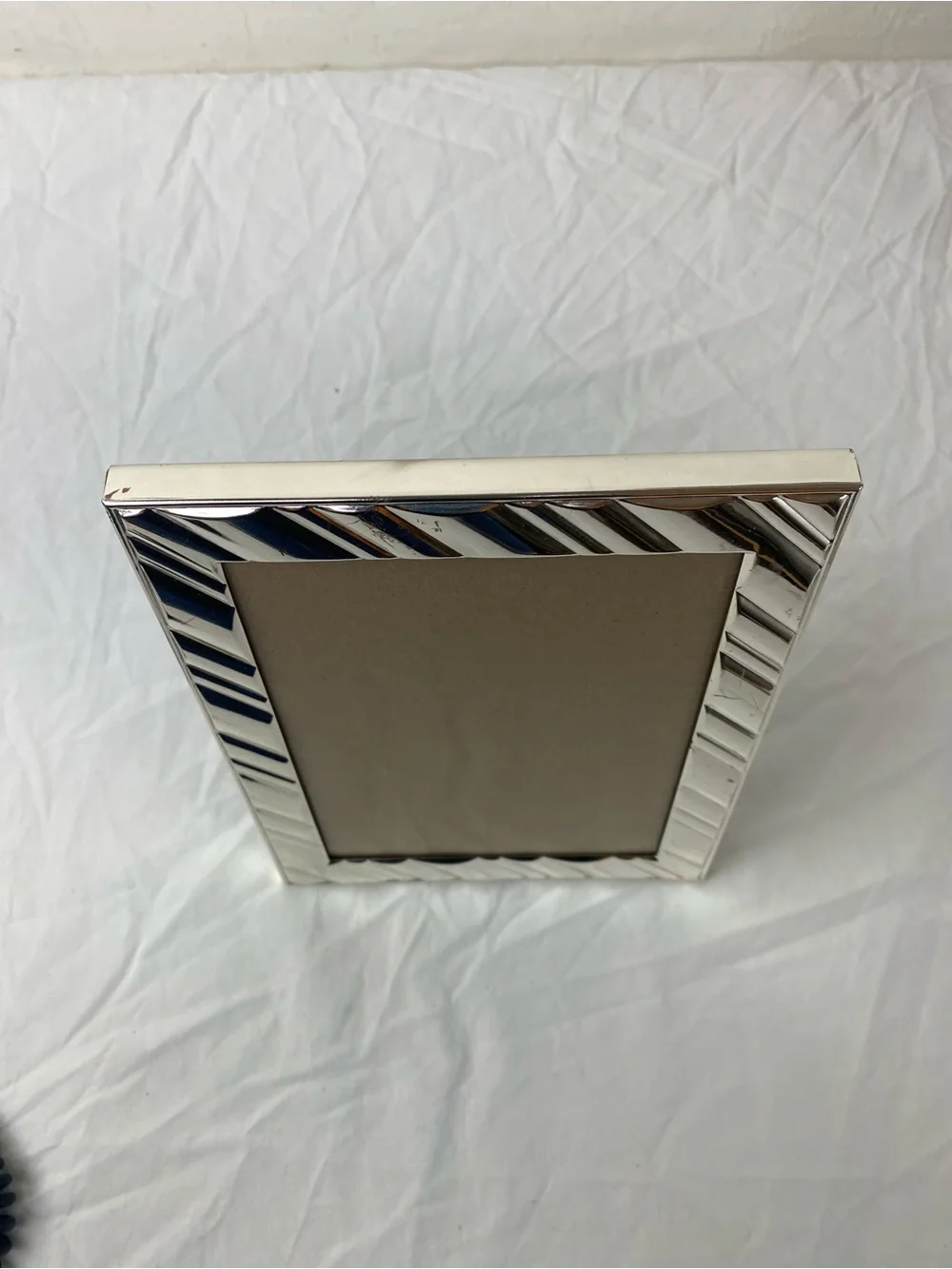 Sheffield Home Silver Diagonal Stripe Picture Frame 5x7”